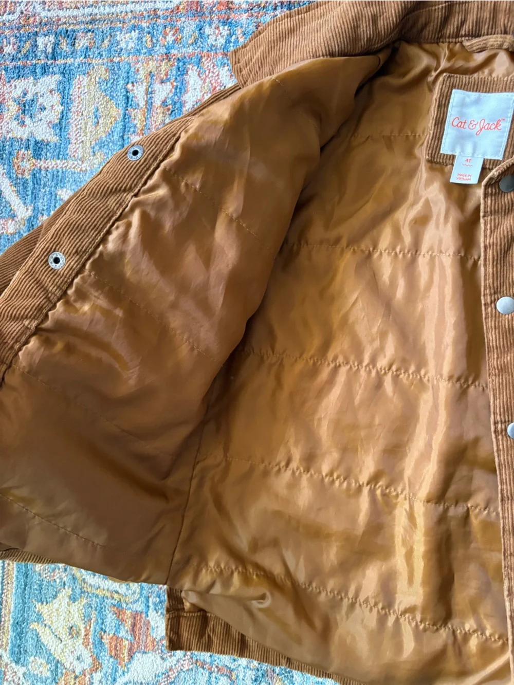 Cat & Jack Brown Corduroy Jacket with Sherpa Pocket Detail